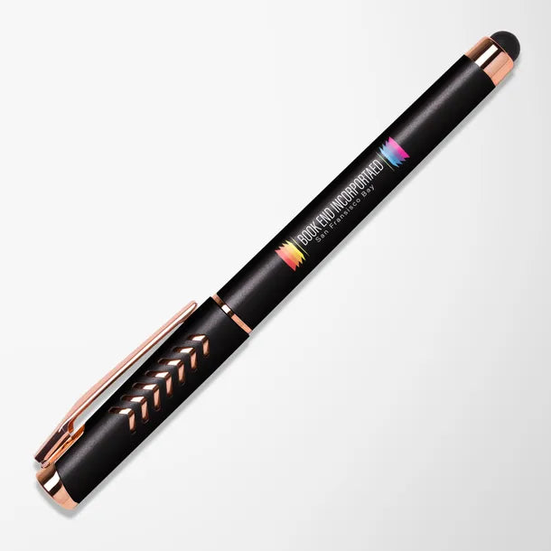 Full Color Hughes Stylus Pen with Chevron Cap