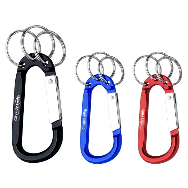 8mm Carabiner with Triple Split Ring
