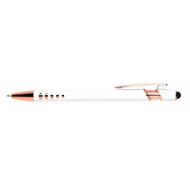 Engraved Alpha Stylus Pen with Geometric Design