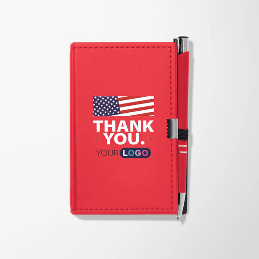 Full Color Patriotic "Thank You" Note Caddy & Pen
