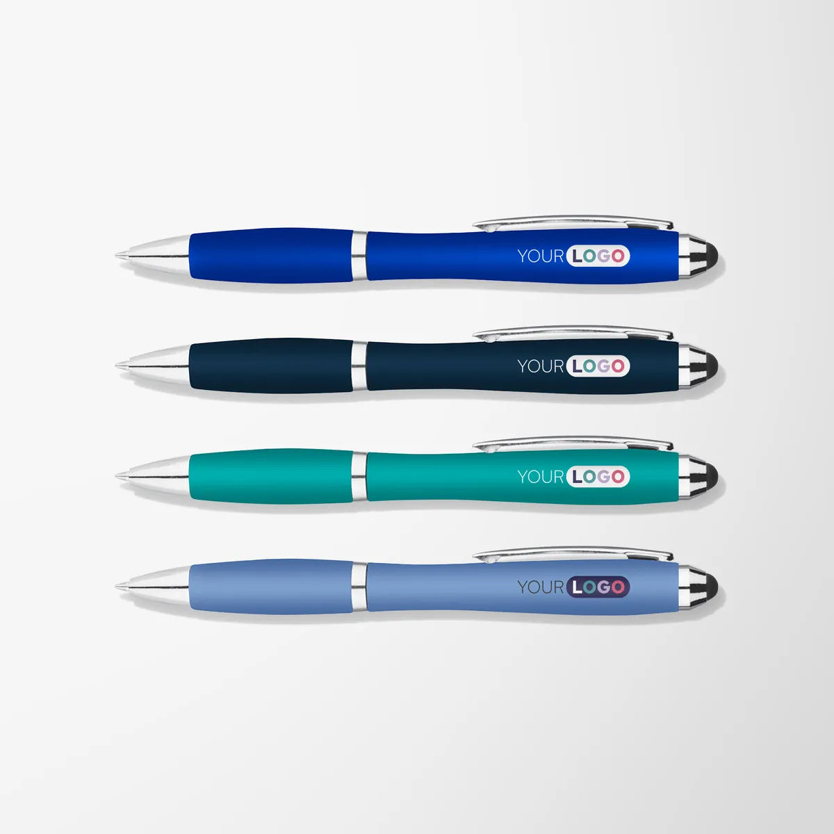 Full Color Metallic Curvaceous Stylus Pen