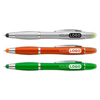 Curvaceous Metallic Stylus Pen/Highlighter