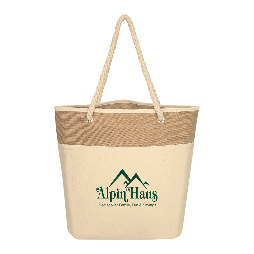 Burlap Rope Tote Bag