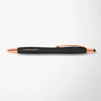 Full Color Soft Touch Basilia Stylus Pen with Rose Gold Trim