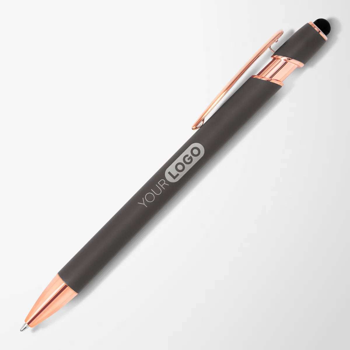 Engraved Alpha Stylus Pen with Rose Gold Trim