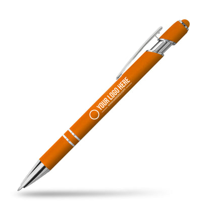 Lumos Stylus Soft Touch Pen with stylus - Orange / Black / Rubber stationary