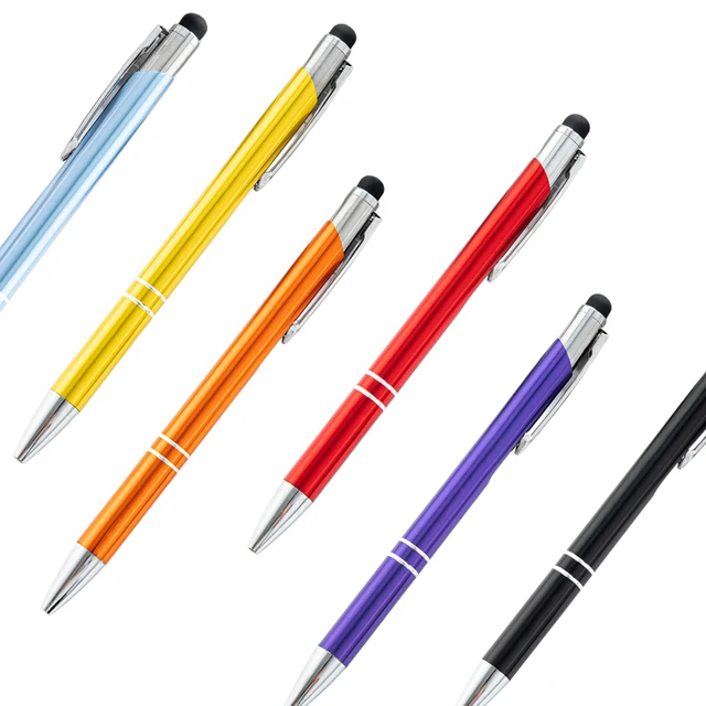 Colourful pens with white background
